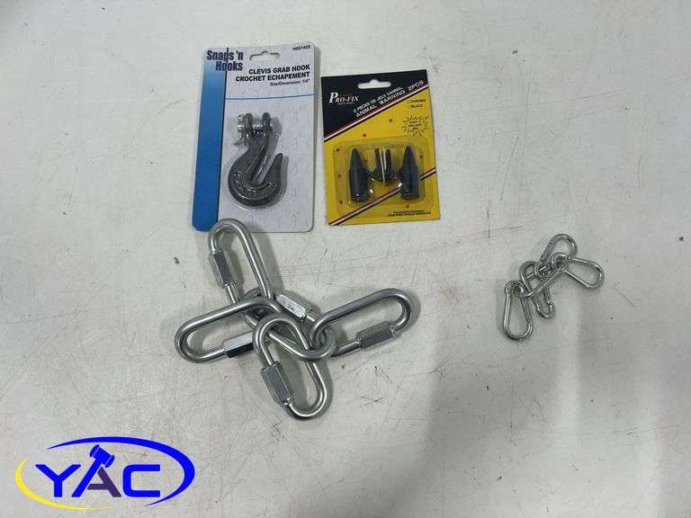 Snap & Screw Up Hooks, Double Swivel & Animal Warning