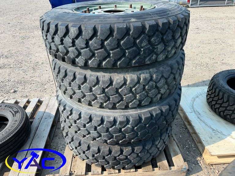 4- 11.00R20 Tires & Rims (BUYER MUST PAY 4X THE BID PRICE)