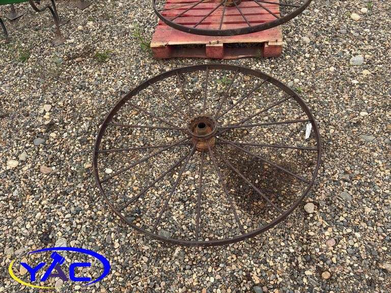 2- Antique Steel Wheels