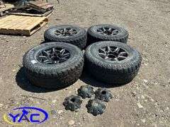 4- LT 285/70R17 Tires W/ Black Iron After Market Rims off Ford F-350