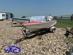 1975 BOAT W/ 65HP EVENRUDE MOTOR & 1975 EASYLOADER TRAILER