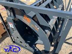 72" Root Rake Grapple Clamshell Skid Steer