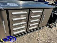 7 Ft 10 Drawers Stainless Steel WorkBench