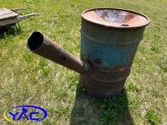 Empty Oil Barrel W/ Chimney