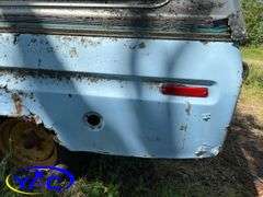 Blue & White Truck Topper On Wheels