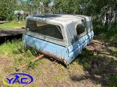Blue & White Truck Topper On Wheels