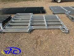 5- Galvanized Livestock Panel W/ Gate (BUYER MUST PAY 5X THE BID PRICE)