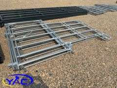 5- Galvanized Livestock Panel W/ Gate (BUYER MUST PAY 5X THE BID PRICE)
