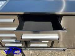 7 Ft 10 Drawers Stainless Steel WorkBench