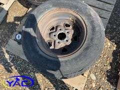 4- 205/75R14 Tires & Rims Off Of A Chevy (Rims Only Tires Weathered And Cracked)