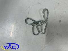 5 Large Snap Hooks, 5/8 Double Swivel, 2 Pc Chrome Animal Warning 1/4" Clevis Grab Hooks