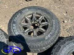 4- LT 285/70R17 Tires W/ Black Iron After Market Rims off Ford F-350