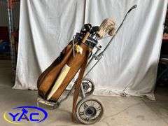 Men's Right Hand Golf Clubs/ Bag/ Cart/ Golf Balls