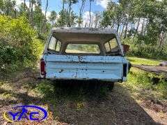 Blue & White Truck Topper On Wheels