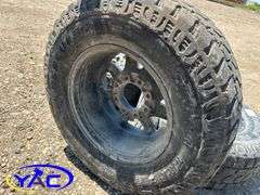 4- LT 285/70R17 Tires W/ Black Iron After Market Rims off Ford F-350