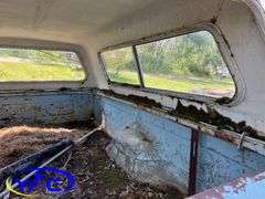 Blue & White Truck Topper On Wheels