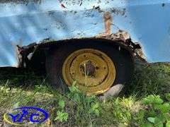 Blue & White Truck Topper On Wheels