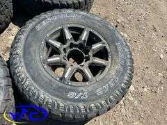 4- LT 285/70R17 Tires W/ Black Iron After Market Rims off Ford F-350