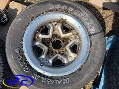 4- 205/75R14 Tires & Rims Off Of A Chevy (Rims Only Tires Weathered And Cracked)