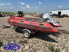 MERCURY INFLATABLE BOAT W/ 2006 EASYLOADER TRAILER