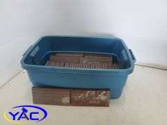 Tote of Approx. 40 Bricks 3 3/4" x 7 1/2"