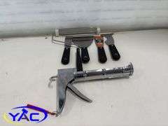 Paint Roller, 9" Caulking Gun, Scrapers