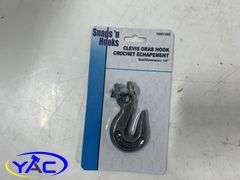 5 Large Snap Hooks, 5/8 Double Swivel, 2 Pc Chrome Animal Warning 1/4" Clevis Grab Hooks
