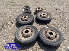 4- 16" Dual Wheels For 1Ton 225/75R16 & 2- Wheels ( Weather Worn and Cracked)