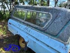 Blue & White Truck Topper On Wheels