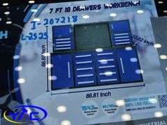 7FT 18 Drawers  Stainless Steel Workbench