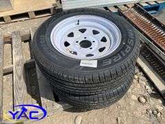 2- 205/65R15 Trailer Tire & Rims