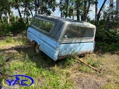 Blue & White Truck Topper On Wheels