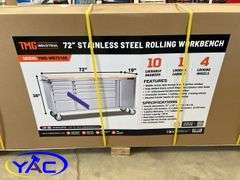72" Stainless Steel Rolling Workbench