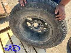 4- LT 285/70R17 Tires W/ Black Iron After Market Rims off Ford F-350