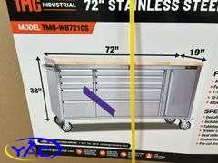 72" Stainless Steel Rolling Workbench