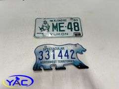 2- N.W.T. Lisence Plates
