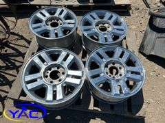 4- 18" Aluminum Ford Rims W/ Center Caps & Lug Nuts