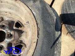4- 205/75R14 Tires & Rims Off Of A Chevy (Rims Only Tires Weathered And Cracked)