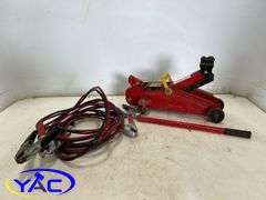 Set Of Booster Cables & Floor Jack
