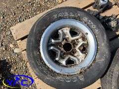 4- 205/75R14 Tires & Rims Off Of A Chevy (Rims Only Tires Weathered And Cracked)