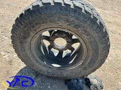 4- LT 285/70R17 Tires W/ Black Iron After Market Rims off Ford F-350