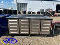 7FT 20 Drawers Stainless Steel Workbench