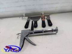 Paint Roller, 9" Caulking Gun, Scrapers