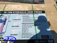75 Ton Hydraulic Shop Press