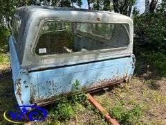 Blue & White Truck Topper On Wheels
