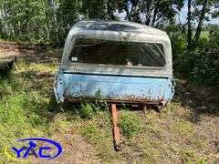 Blue & White Truck Topper On Wheels