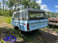 Blue & White Truck Topper On Wheels