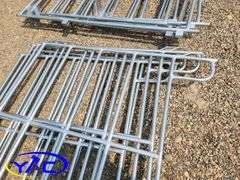 5- Galvanized Livestock Panel W/ Gate (BUYER MUST PAY 5X THE BID PRICE)