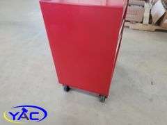 Red Cabinet Tool Box On Wheels