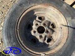 4- 205/75R14 Tires & Rims Off Of A Chevy (Rims Only Tires Weathered And Cracked)